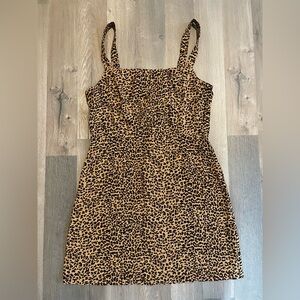 Leopard Print Mini Dress - Size M